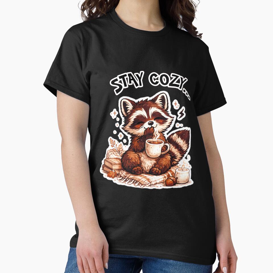 Cute Cozy Raccoon Design by StyleBloomes