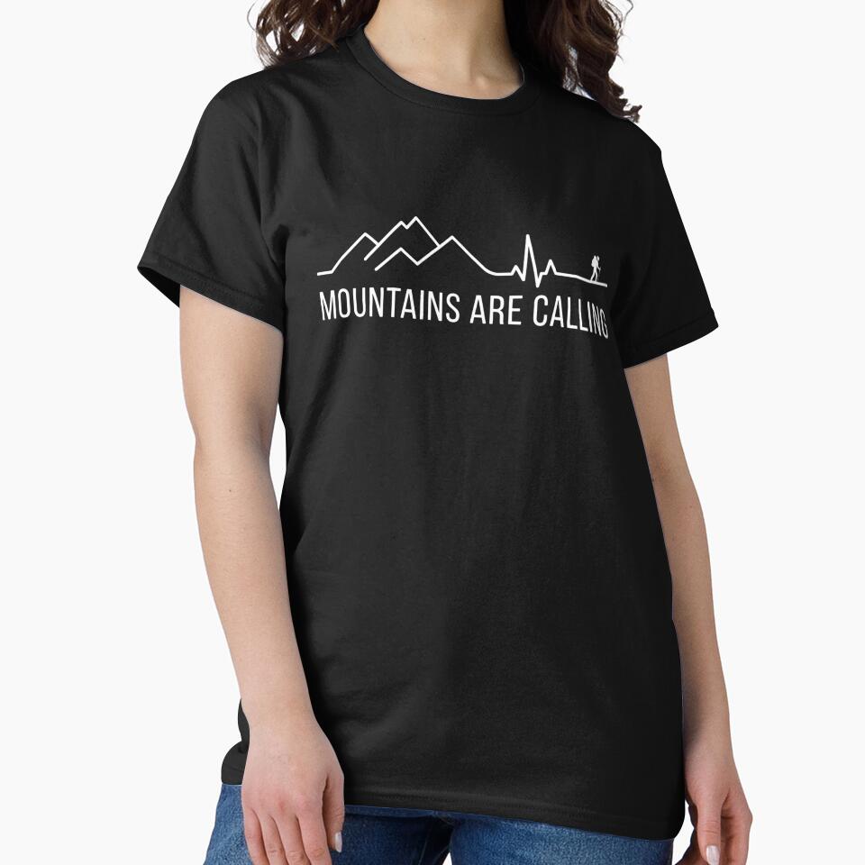 Mountains Are Calling Hiking Heartbeat Design by Gabe1983
