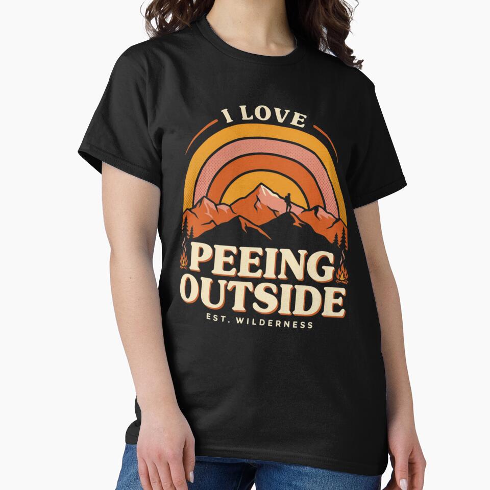 I Love Peeing Outside - Black Background by Peter Stawicki