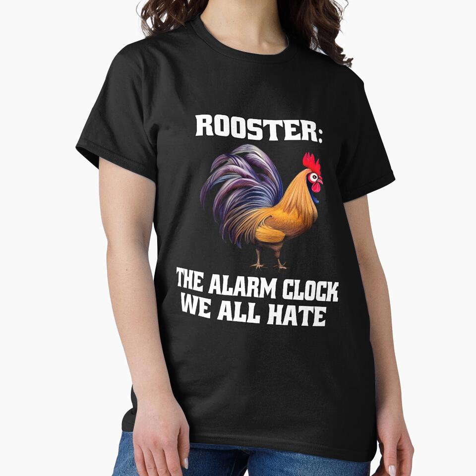 Funny Chicken Farmer Humor Rooster: The Alarm Clock We All Hate. by fantasticdesign