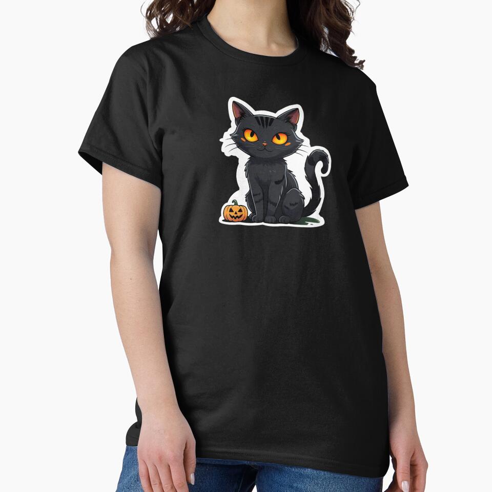Black Cat with Pumpkin by LewpyG