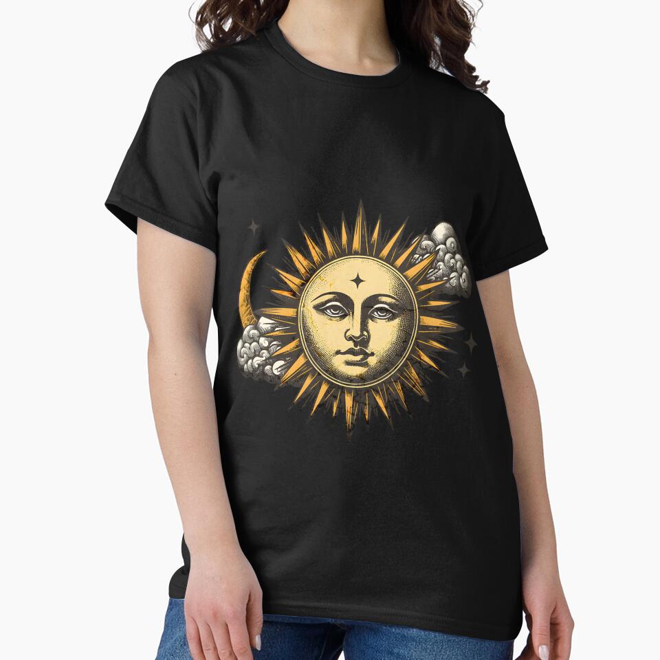Celestial Dreamer Vintage Sun And Moon Cosmic Art by qobwyihvrj29
