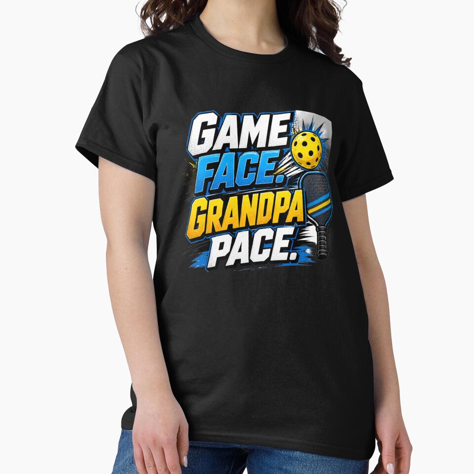 Game Face. Grandpa Pace. - Pickleball Gift by GreyTee