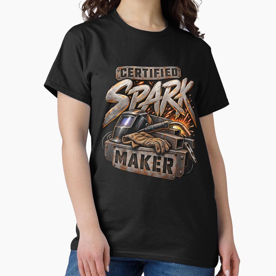 Certified Spark Maker Funny Welder Design by ABprintstudio