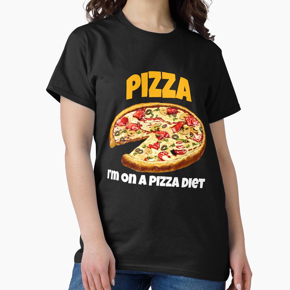Funny Pizza Lover Humorous Design Pizza I'm On A Pizza Diet by fantasticdesign