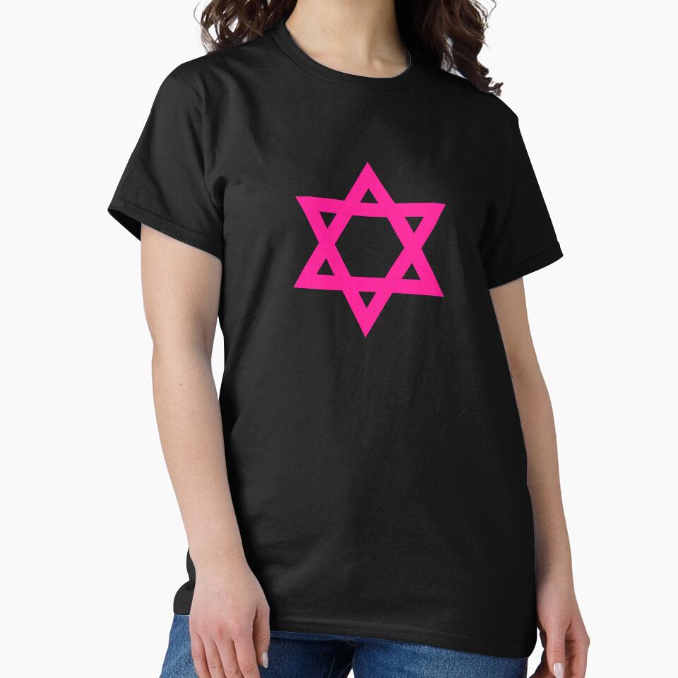 Hot Pink Star of David Jewish Symbol by pattern-archive