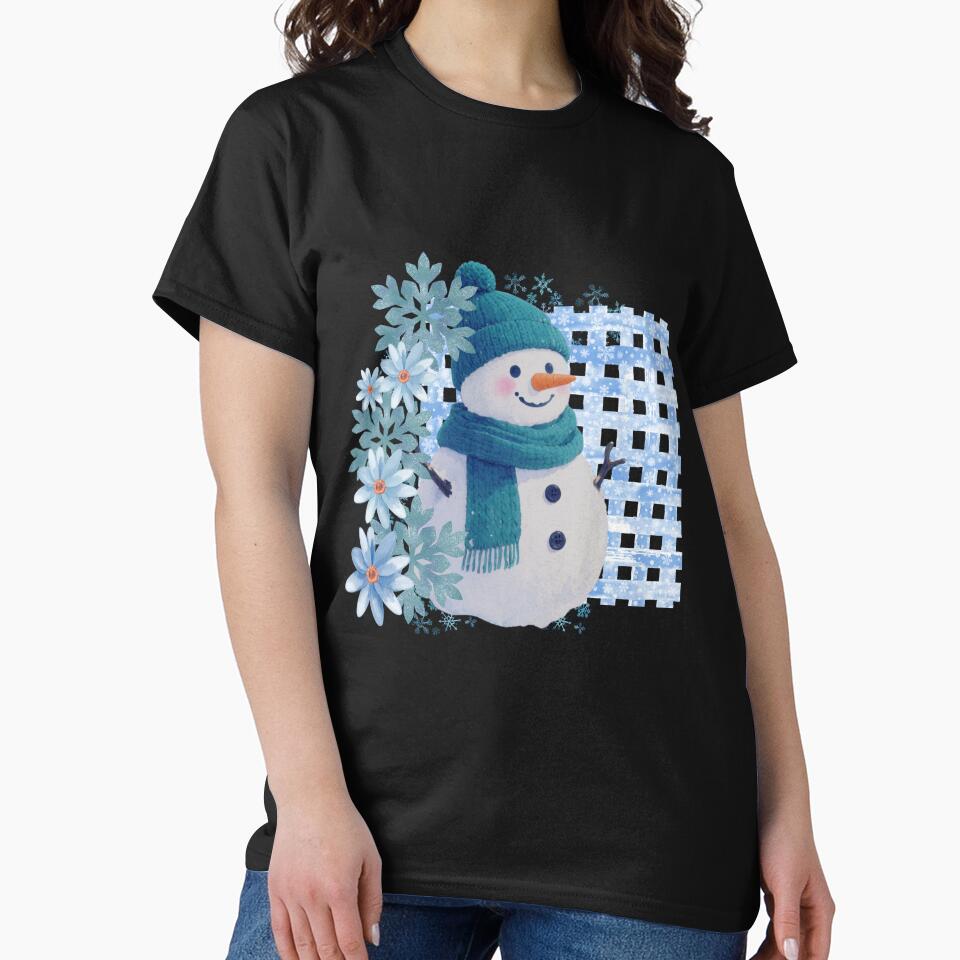 Watercolor Snowman Design | Cozy Holiday Fashion & Festive Winter Style for All by Sun Sand & Sea Art