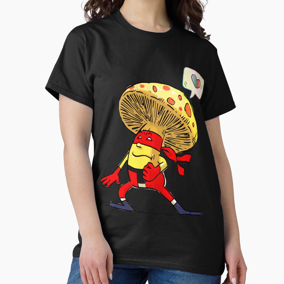 Mushroom Ninja Heart Vegetarian Vegan Vegetables Foodietoon by ProjectX23