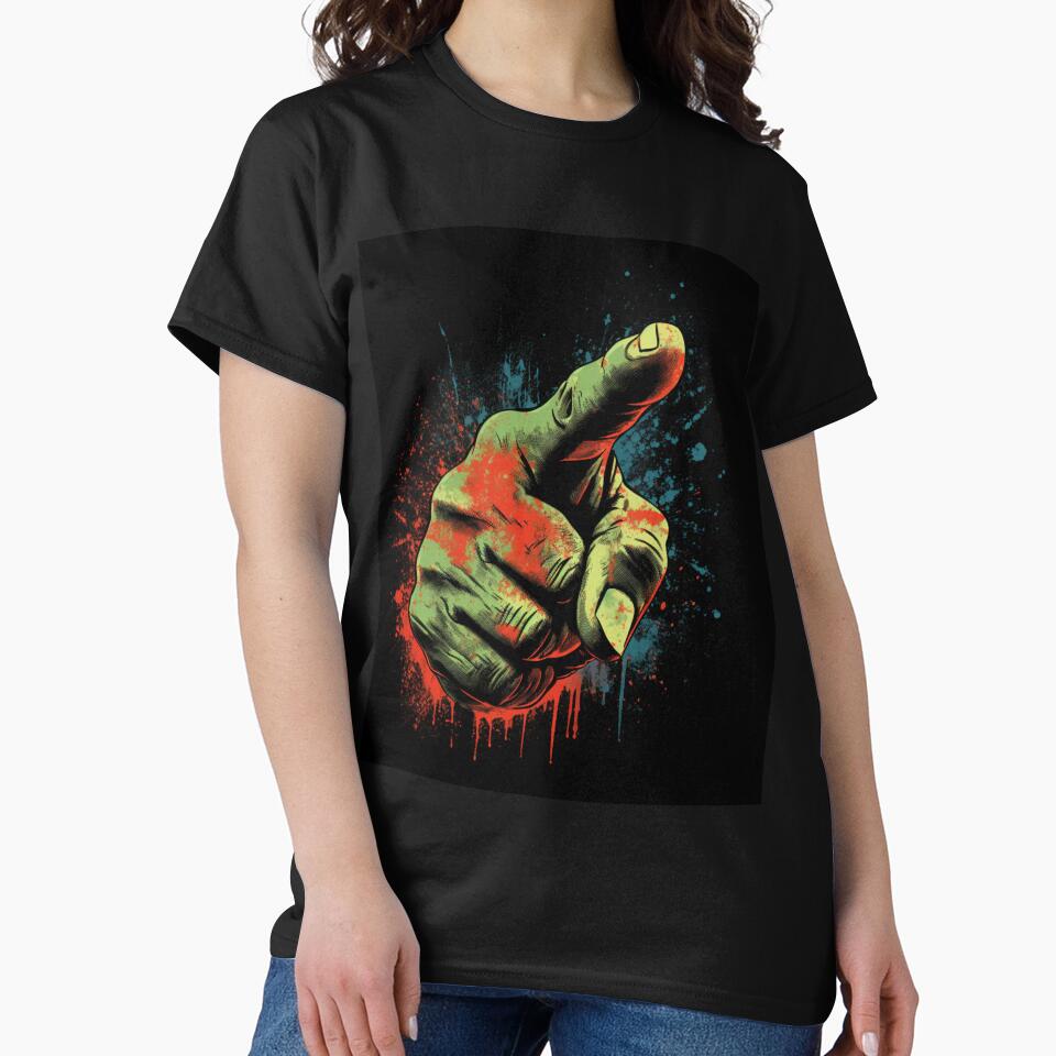 A Pointing Finger - Distressed Design by GoodOldVintage