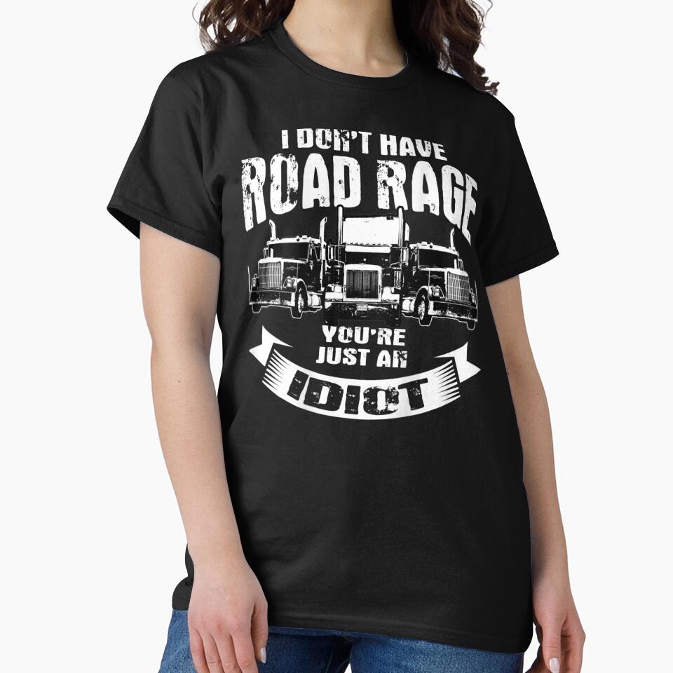 Trucker Tractor Trailer 18 Wheeler Design On Back by DeannaMarks