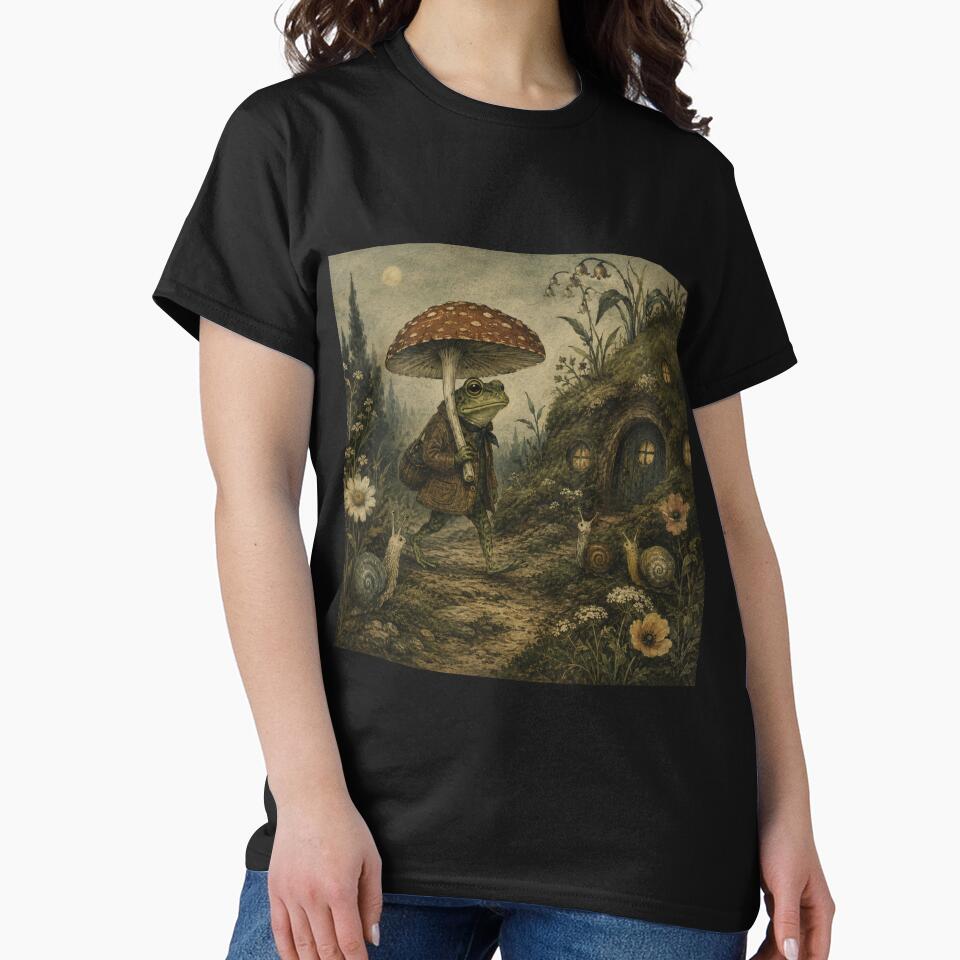 Mushroom Umbrella - Cottage Woodland Frog by bapupa