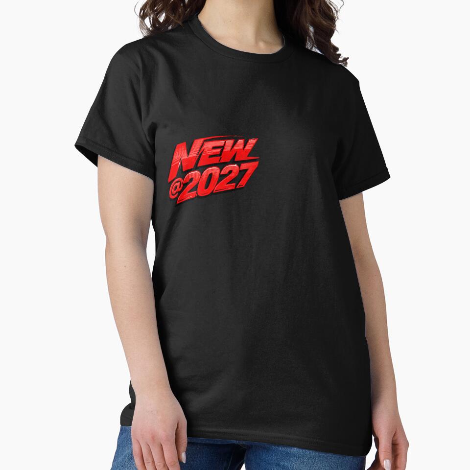 Merry 2027 Retro Red Speed Typograph by MythicMood
