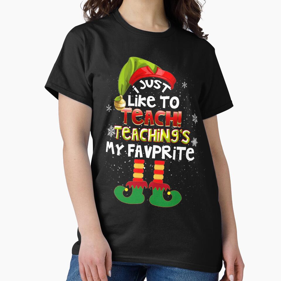 Elf Teacher Christmas Shirt, Christmas Shirt, Funny Christmas Shirt, Christmas Party Shirt by Nrlifecreations