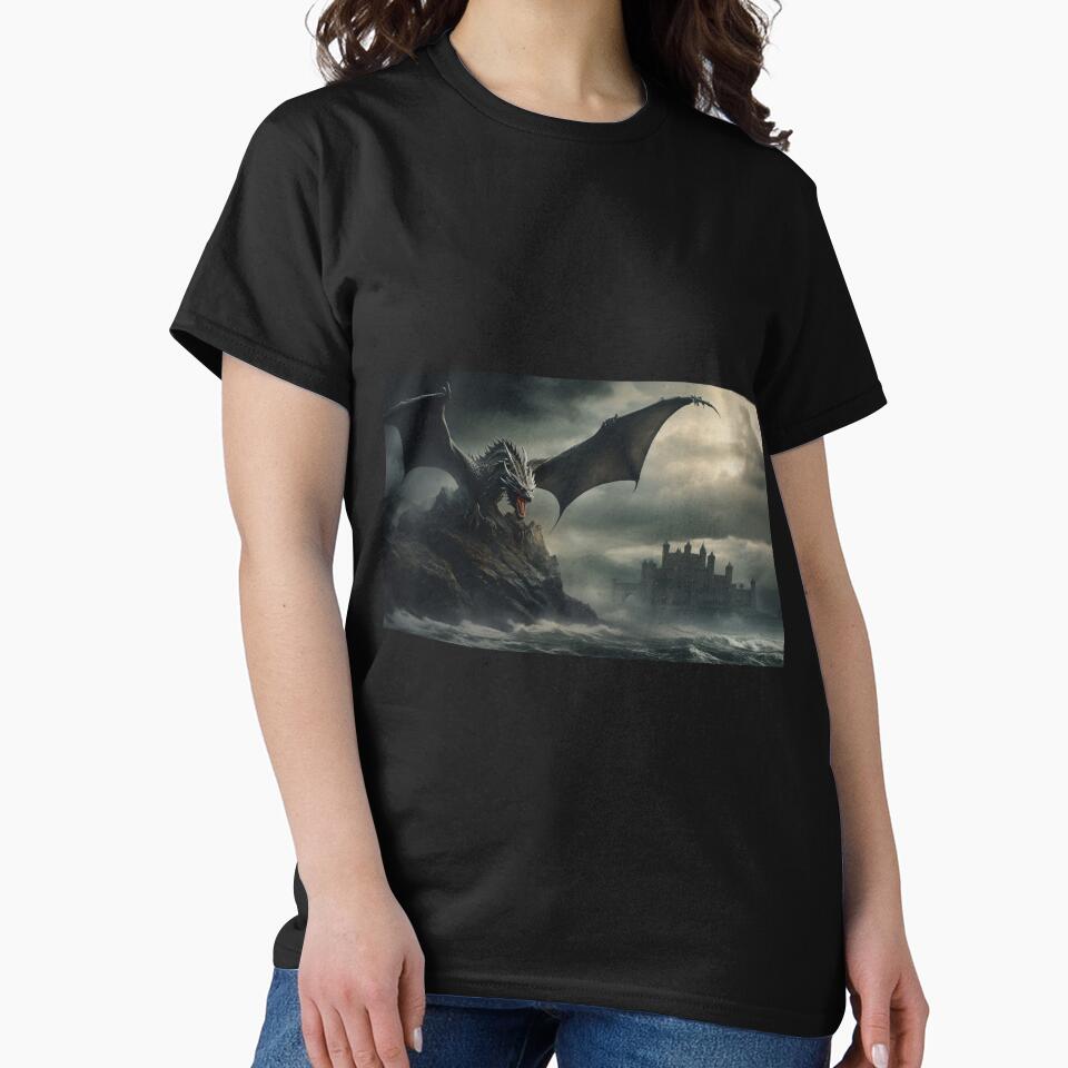 Dark Fantasy Landscape - Legendary Black Dragon by Fantasy Masterpiece