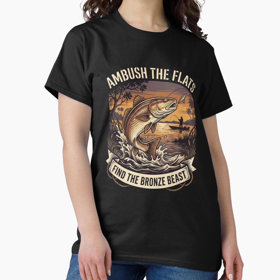 Ambush the Flats Find the Bronze Beast Vintage Fishing by Oddasshop