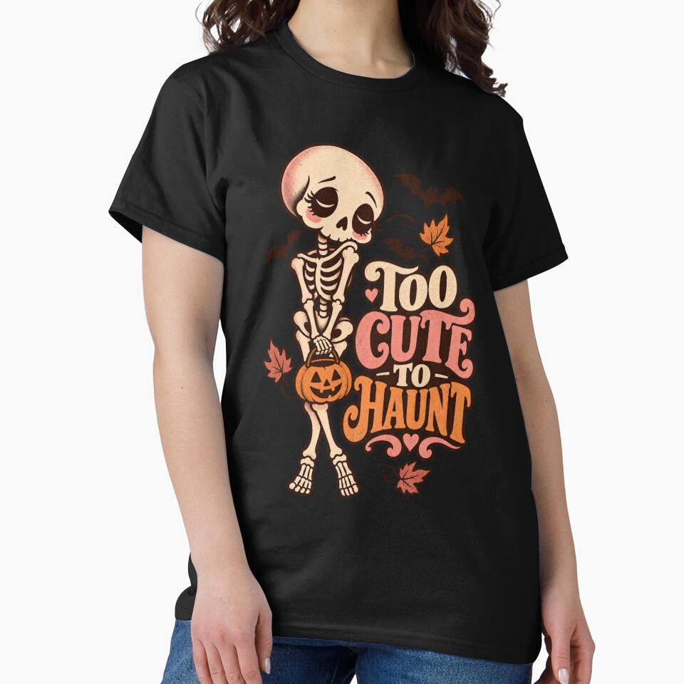 Too Cute to Haunt Cute Halloween Skeleton by erumi