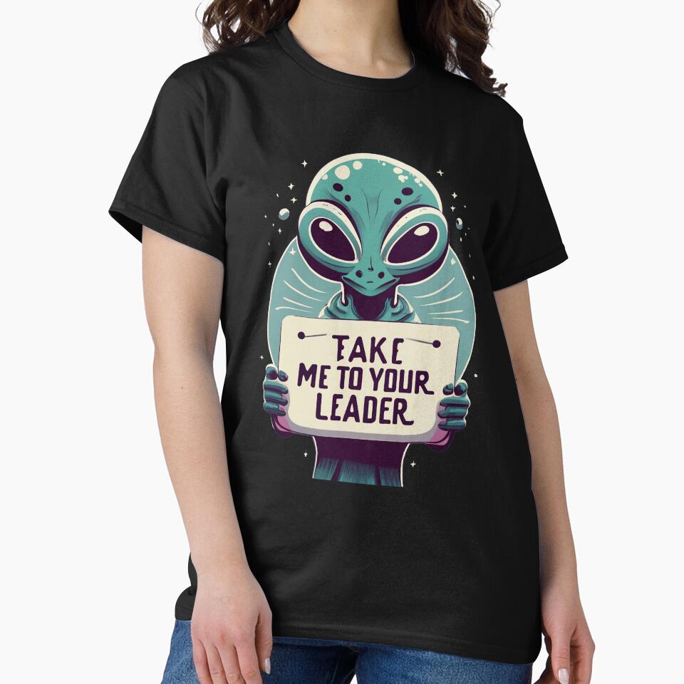 Alien Scifi Vintage Style, Humor by CreationP