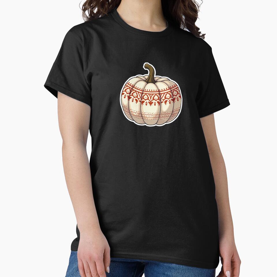 White Pumpkin with Boho Pattern by ArtfullyRooted