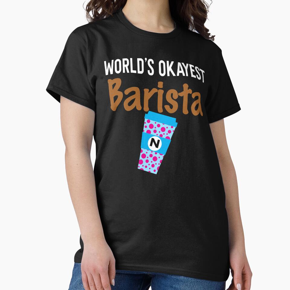 World's Okayest Barista Monogram N by ZiesMerch