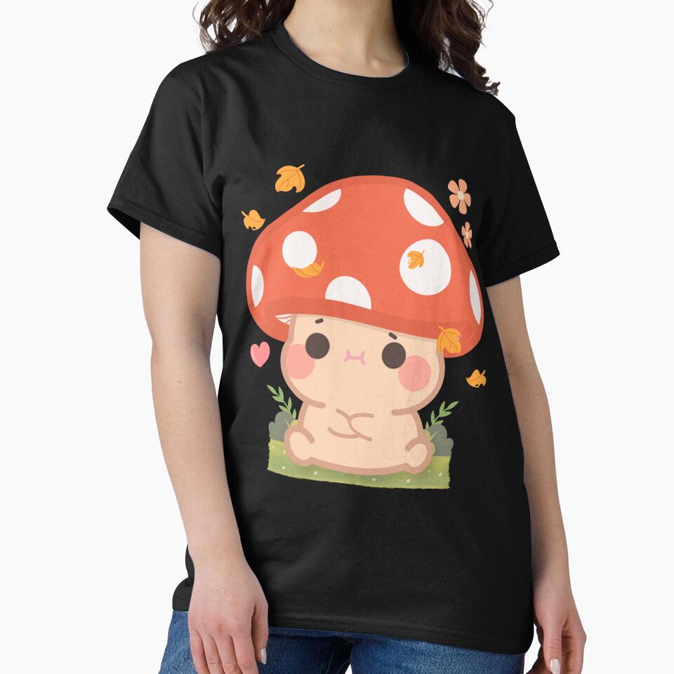 Cute Kawaii Mushroom Grumpy by cutecozynook