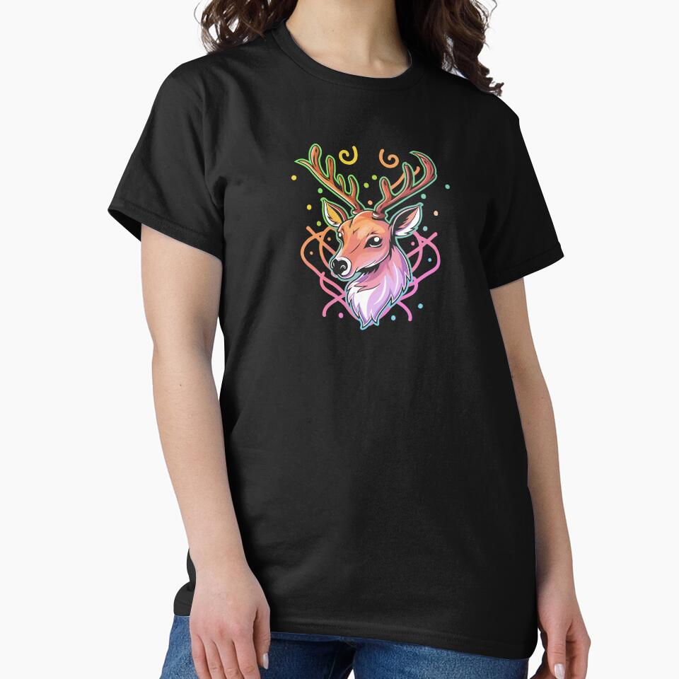 Merry and Bright Pastel Reindeer : Whimsical Festive Radiance by ArtfulNook