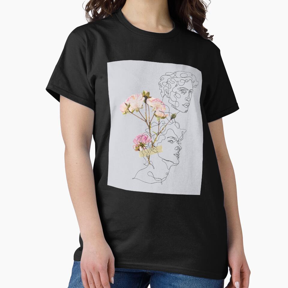 men outline and flowers by atlasbackache