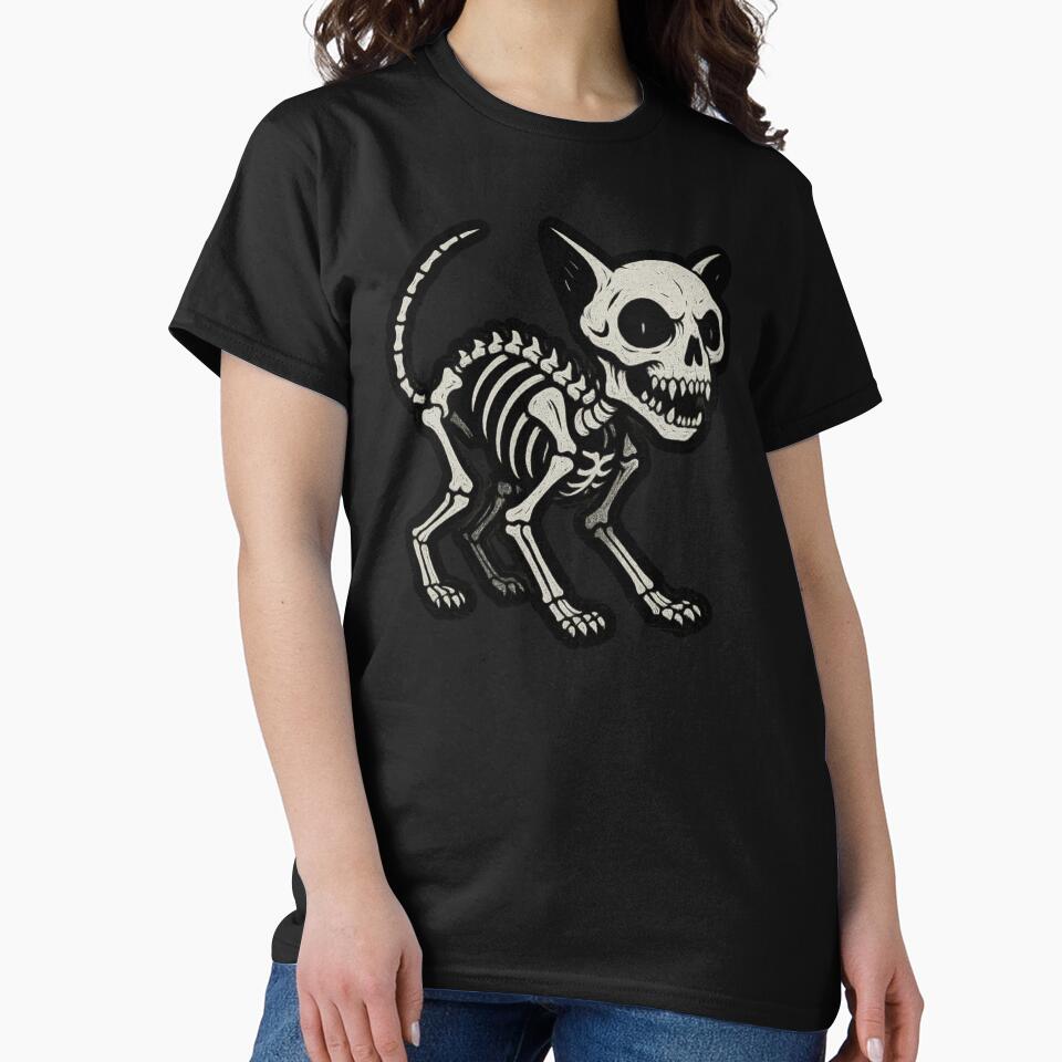 Spooky Skeleton Cat by Prints-by-Olaf
