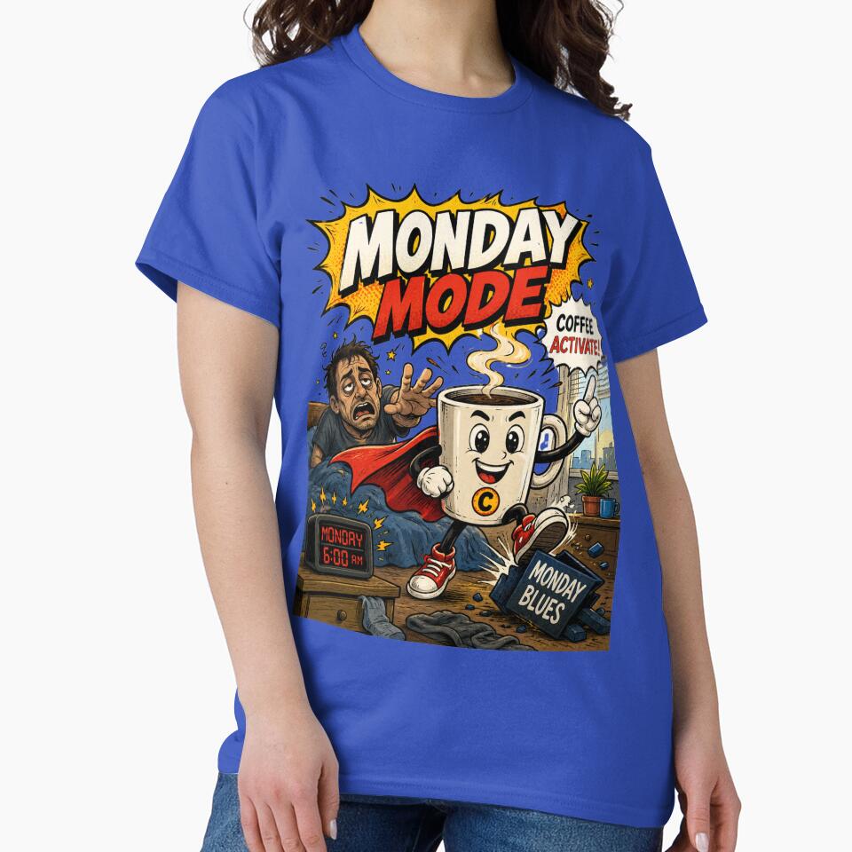 Monday Mode – Funny Comics Design by Mac Sketches