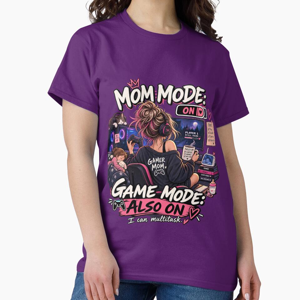 Mom Mode On Game Mode Also On – Funny Gamer Mom Design by Lumvero