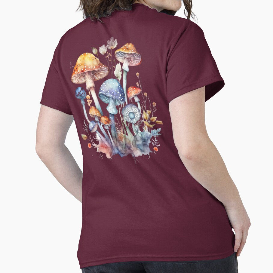 water color Mushroom design of nature blooming mushrooms by Victornewyork