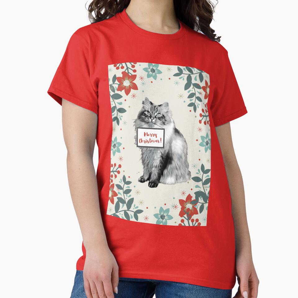 Christmas Siberian cat by AnnaAndVibes
