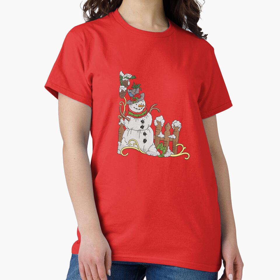 Garden Snowman Embroidery Design by Cre8iveSkill