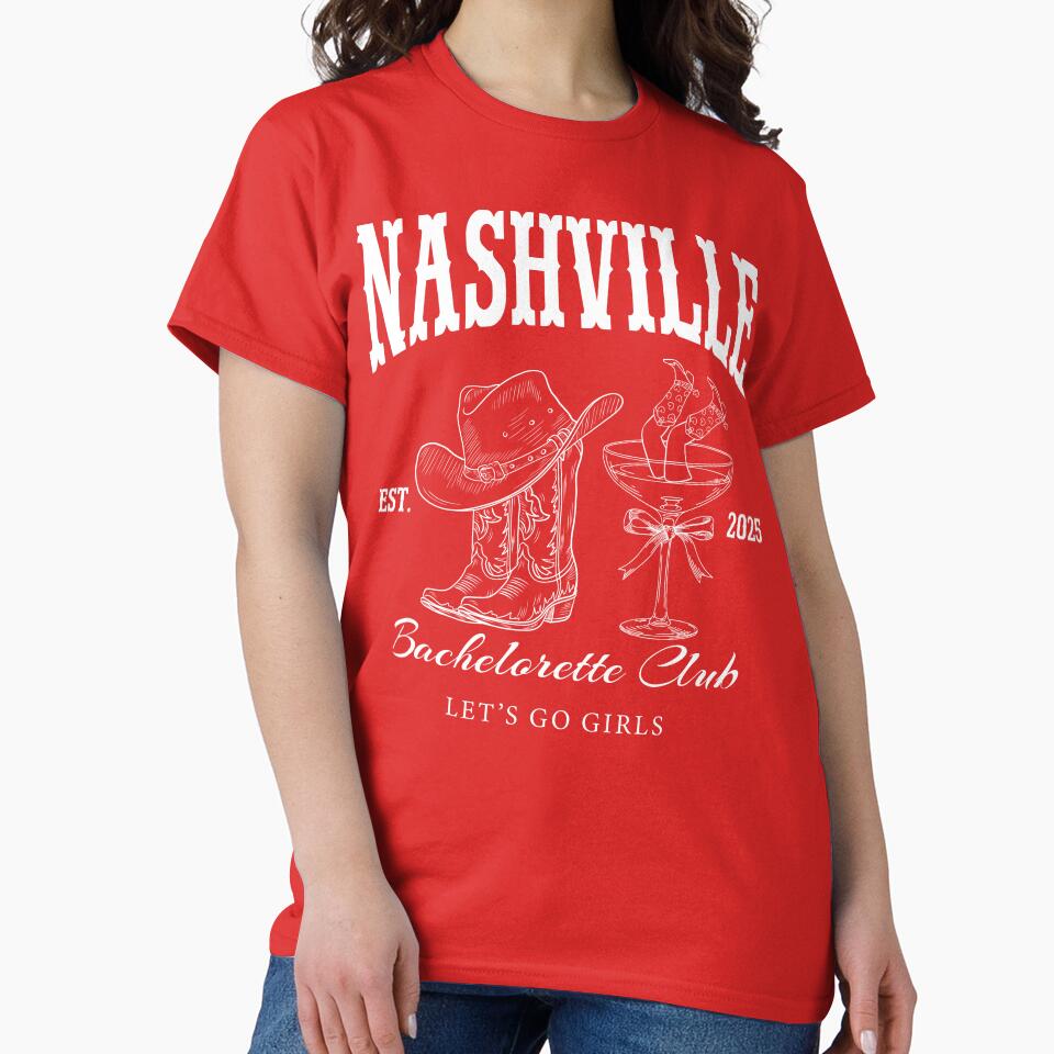 Nashville Bachelorette Shirt Rodeo Cowgirl Western Bride Party Tee by LessIsLoud