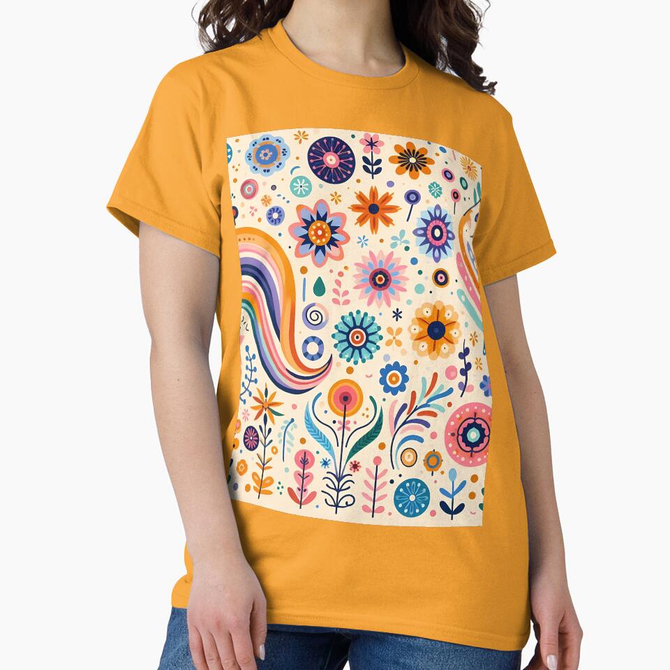 Scandinavian Folk Art Wildflowers – Colourful, Whimsical, and Joyful by heidiannemorris by FOLK ART FUSION by heidiannemorris