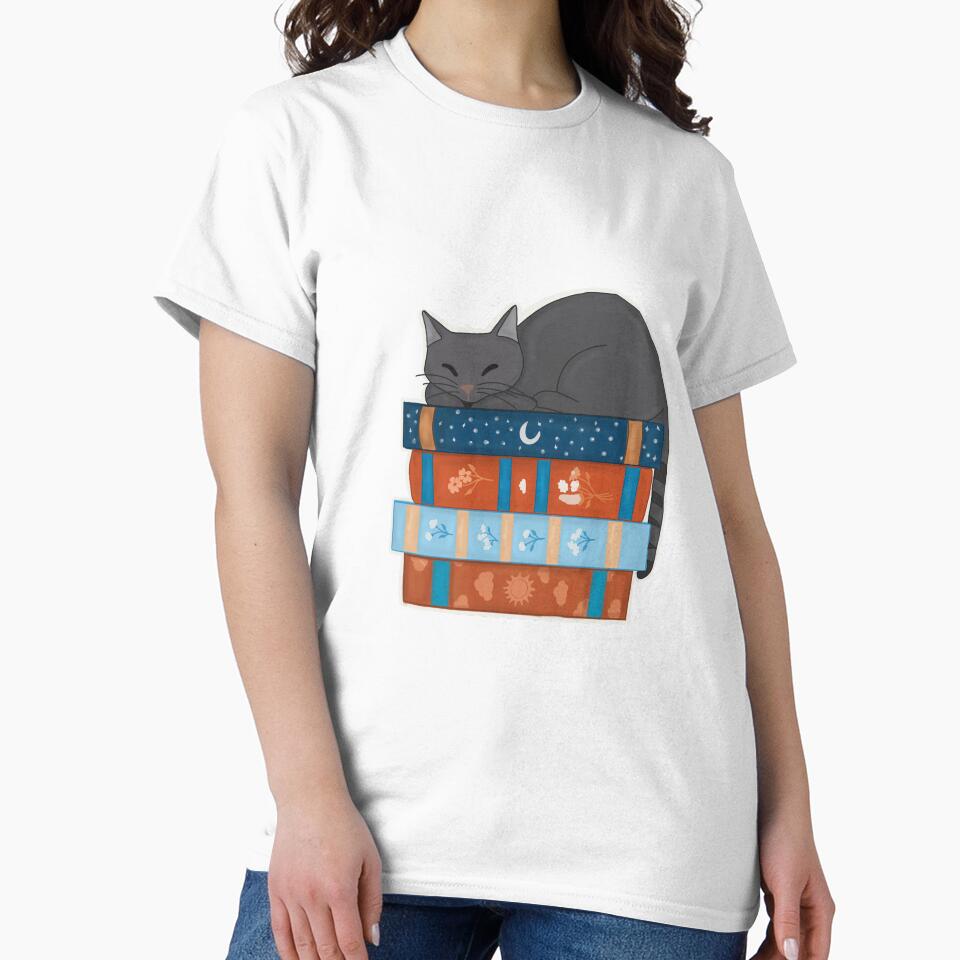 Cat Sleeping on Books by Jenna Johnson