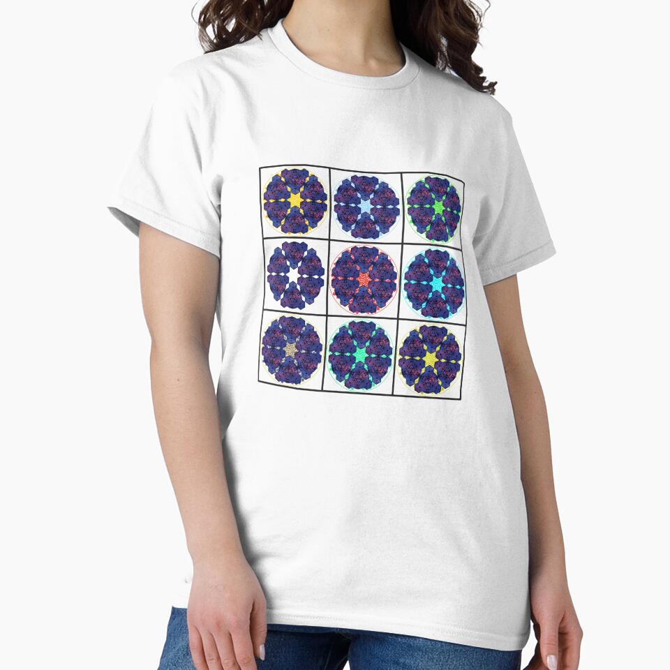 Dark Red Blue Sky Cube Mandala Star & CircleVisions Wall Of Fame by createVisions