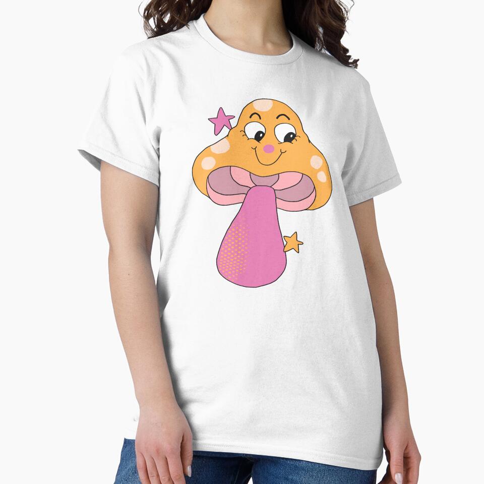 Happy Face Retro Mushroom (Yellow) by yellowflowerhut