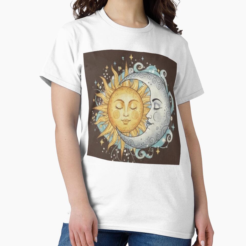 Celestial Harmony: Boho Sun and Moon by Pixel-an-Ink