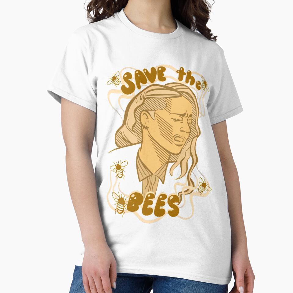 Save The Bees Sad Woman Illustration For Environmental Activists, Gift For Nature Lovers And Eco-Conscious Friends by JaneProsac