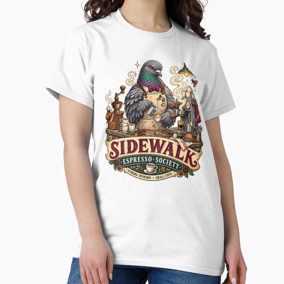Sidewalk Espresso Society Pigeon Barista by Trendy-Artistry