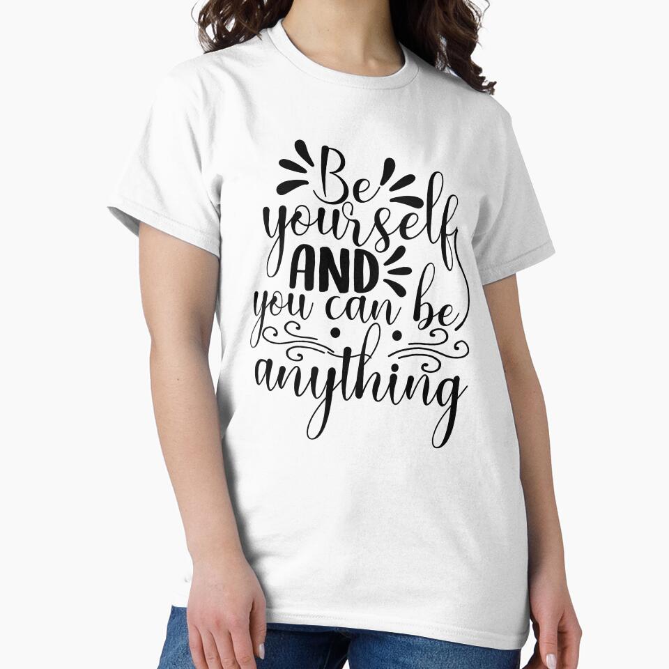 Yoga Saying Be Yourself and You Can Be Anything Motivational Quote by SoccaTamam