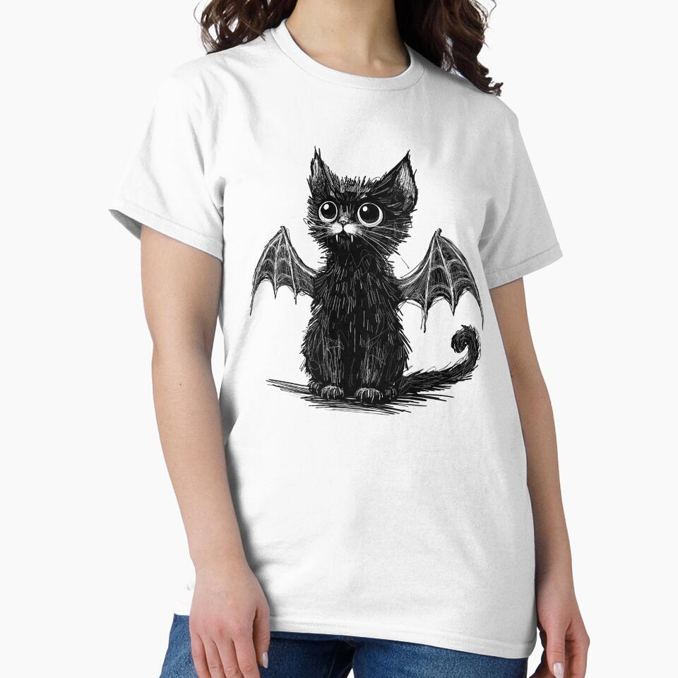 Spooky Little Bat Cat by KilkennyCat Art