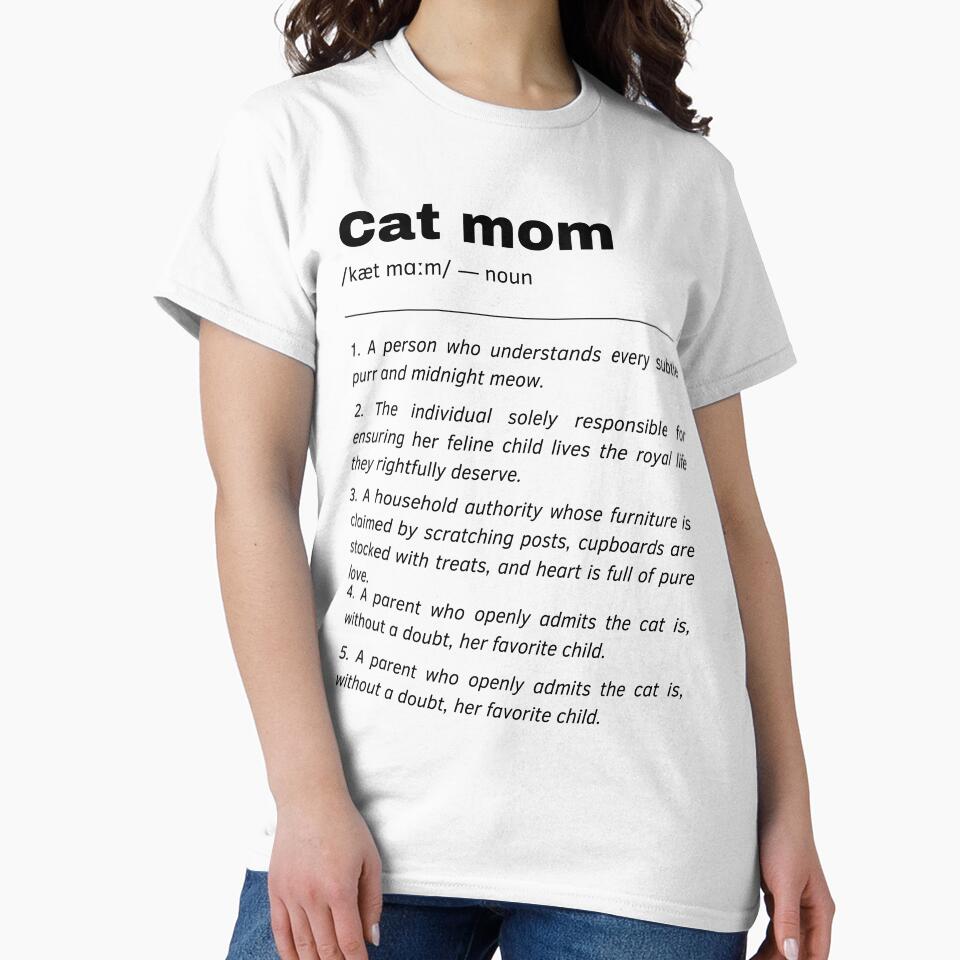 Cat Mom Dictionary Definition Quote \\ pink and black by Laysa Kaline