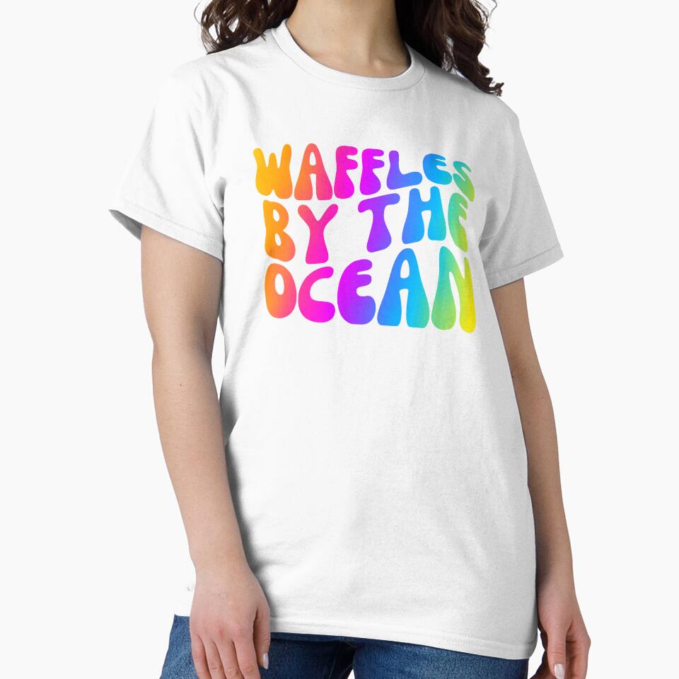 Cute Waffle Food Lover Saying Ocean Lover by SunfullyYours