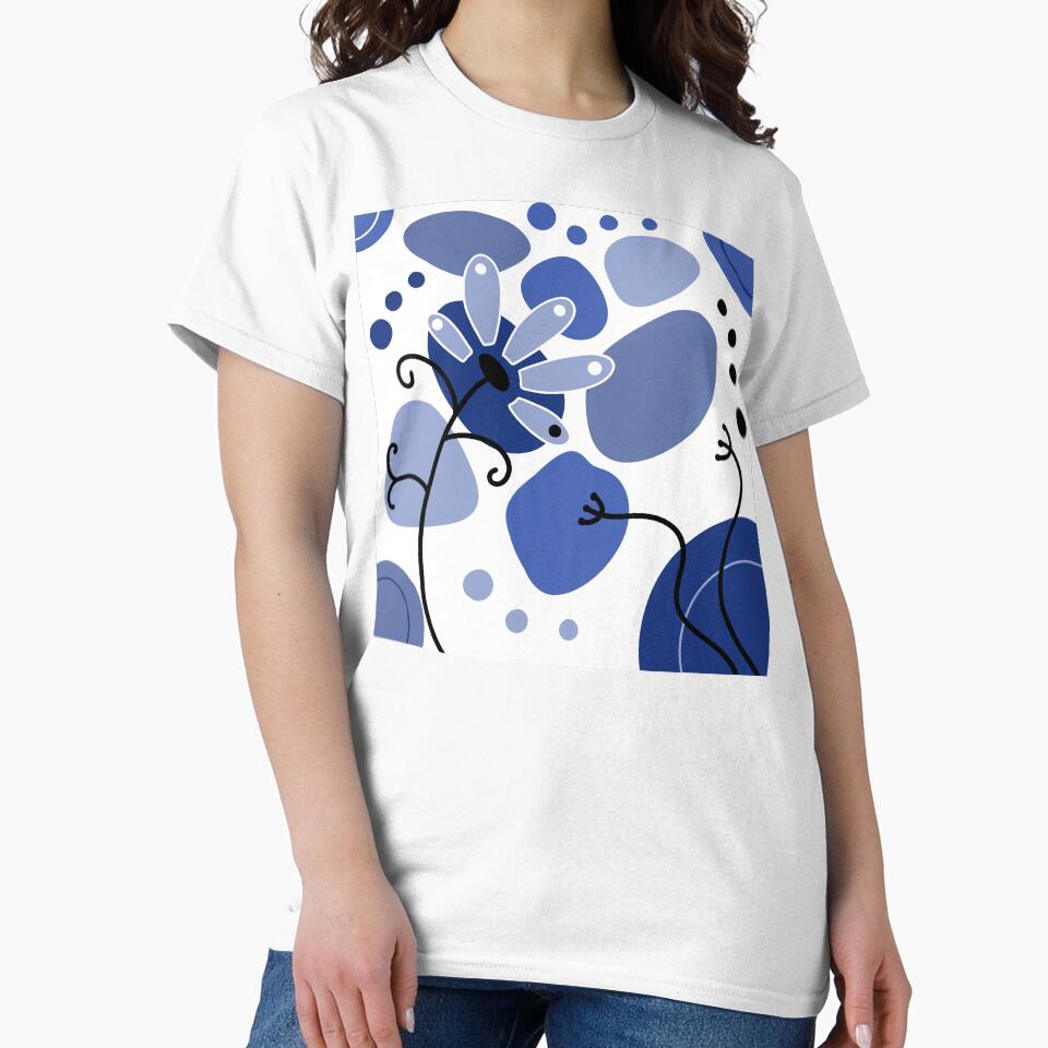 Vibrant Blue Whimsical Boho Design by Sartoris Art