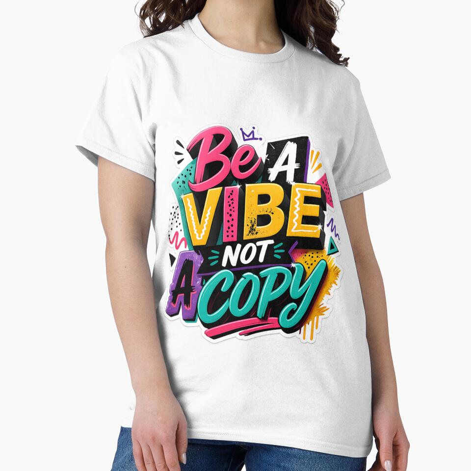 Be a Vibe, Not a Copy – Bold Motivational Typography Sticker by Funky Fable studio
