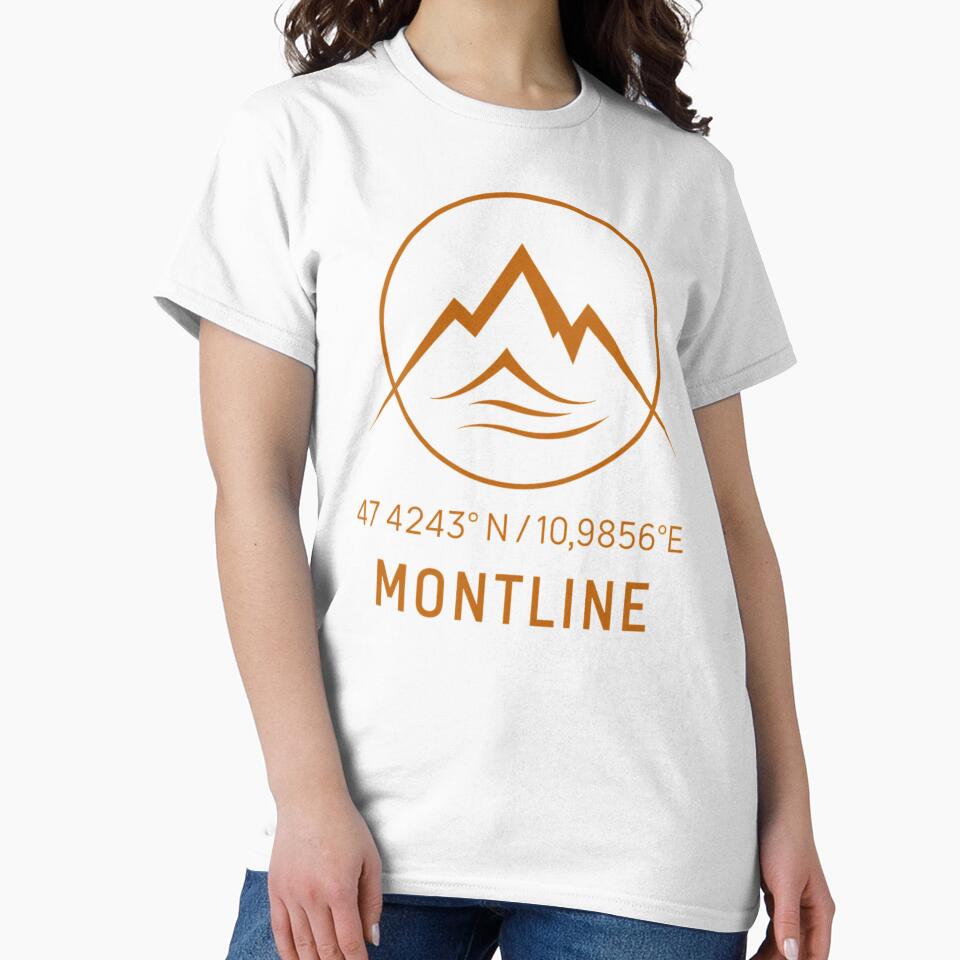 Mountain Coordinates T-Shirt – Minimalist Alpine design with coordinates | Montline Essential Edition by montline-store