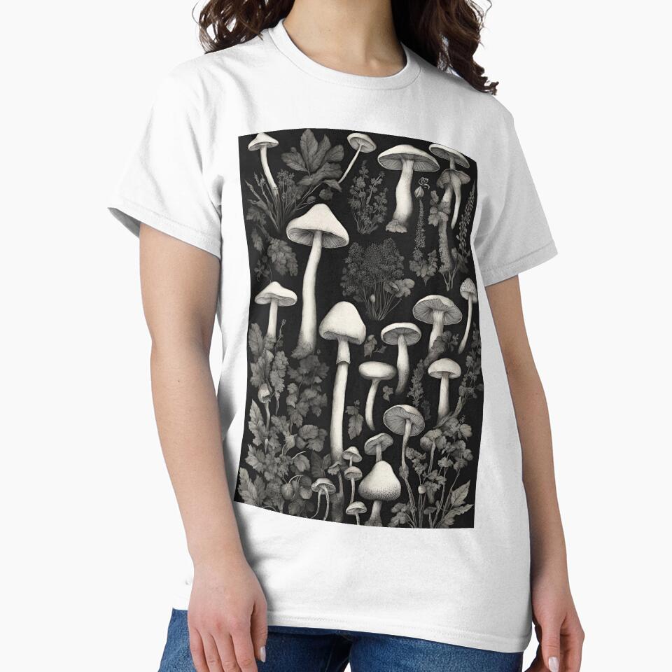Black mushrooms - goblincore dark academia cottagecore forestcore nature lovers forager fantasy books by Fantasy Cache