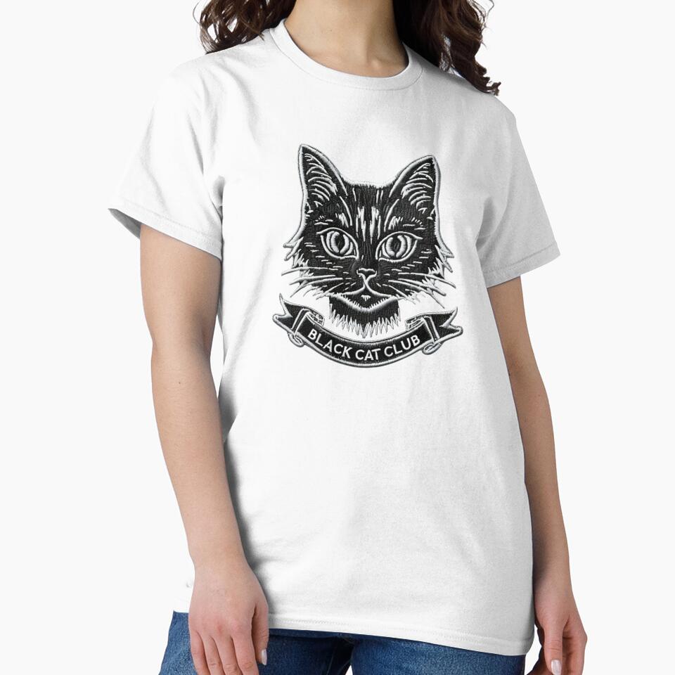 Black cat club - patch embroidery style by Fantasy Cache