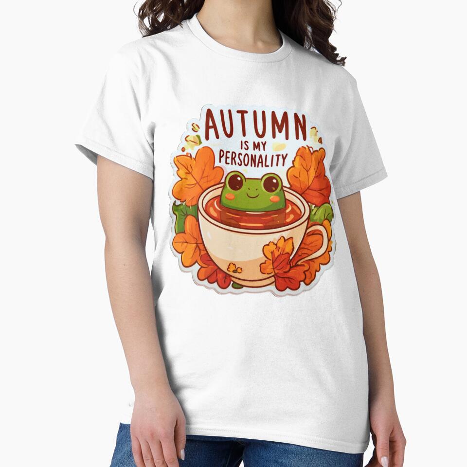 Autumn is My Personality - Cozy Frog in a Cup of Tea by AceEye